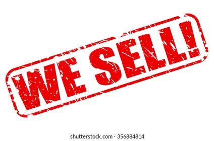 WE SELL red stamp text on white