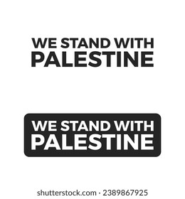 Wir stehen mit dem Logo-Design von Palestina auf