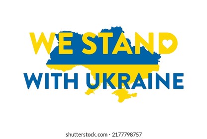 We Stand With Ukraine image, Peace for Ukraine vector 