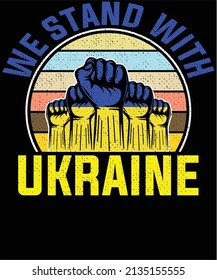 We stand with Ukraine t-shirt design