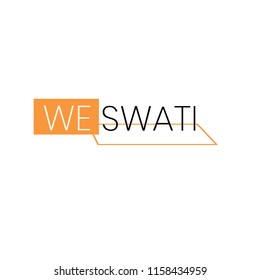 "We Swati" Vector Logo Illustration.White Backround.Premium Quality.