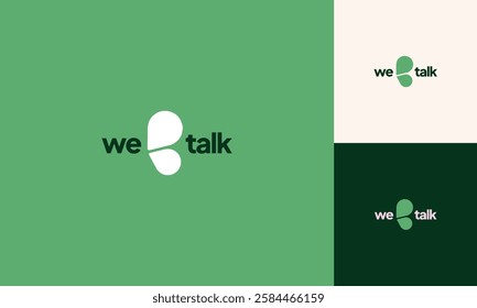 We Talk Modern Chat Platfrom Ai Chatbot Minimalist Logo