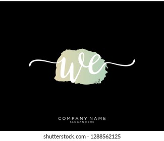 WE W E Initial handwriting logo template