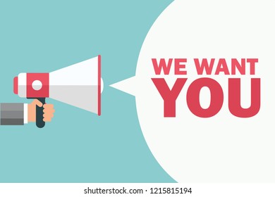 WE WANT YOU!