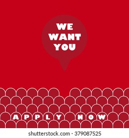 WE WANT YOU Message bubble