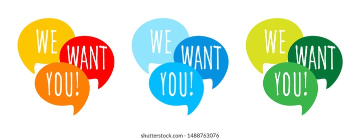 We want you on speech bubbles