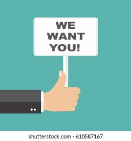 we want you - stock vector