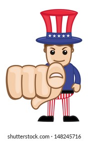 We Want You - Uncle Sam - Business Cartoon Characters