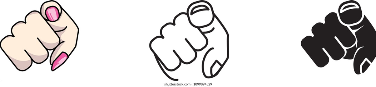 We want you, vector line illustration icon	
