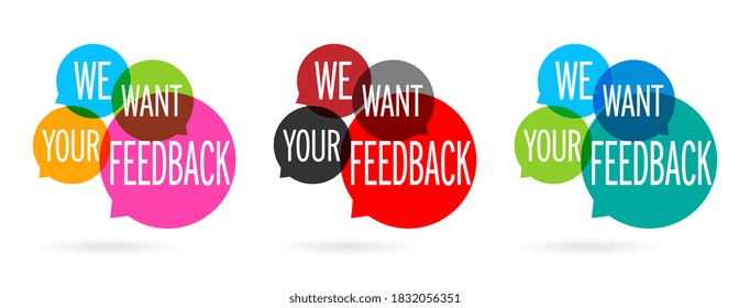 We want your feedback on speech bubble