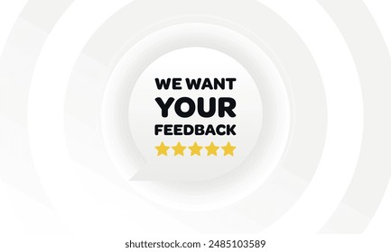 We want your feedback vector banner