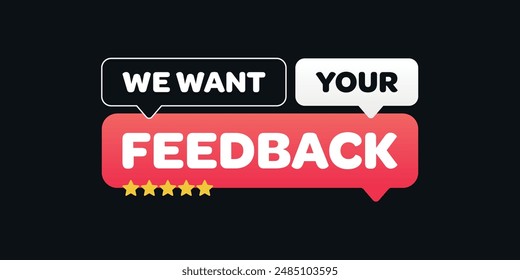 We want your feedback vector banner