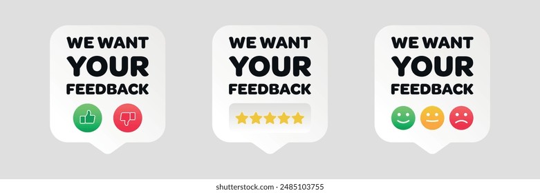 We want your feedback vector set