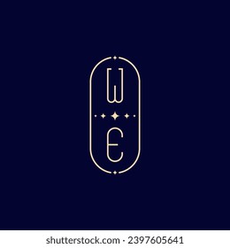 WE wedding lie monogram with high quality professional design that will print well across any print media