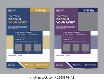 We will defend your right flyer, law firm flyer, a4, vector