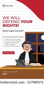 We will defend your rights portrait template design.  
