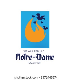 We will rebuild Notre Dame together logo