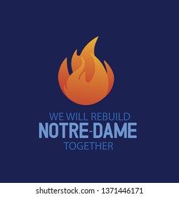 We will rebuild Notre Dame together logo