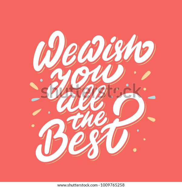 We Wish You All Best Farewell Stock Vector (Royalty Free) 1009765258