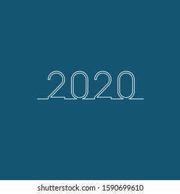 We wish you a Happy New Year 2020 white silver blue greeting card