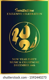We wish you a Happy New Year 2020 greeting card vector design