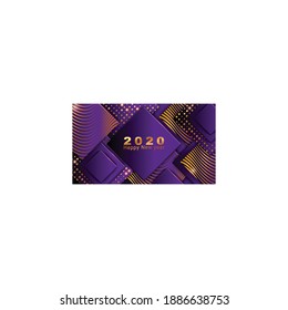 We wish you Happy New Year 2021 handwritten lettering tipography line design