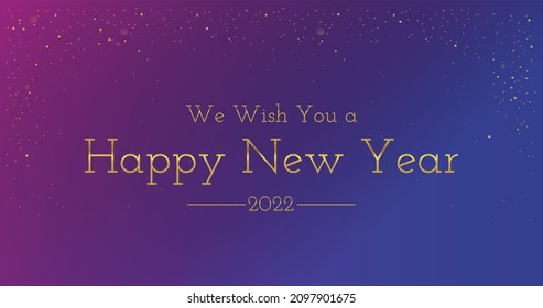 We wish you a happy new year 2022, Greeting card, Vector illustration design