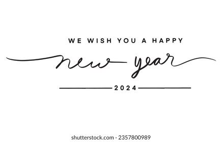 we wish you a happy new year 2024 2023 time calendar happy new year text font calligraphy symbol decoration ornament number merry christmas xmas sale buyer promotion product advertisement festival 