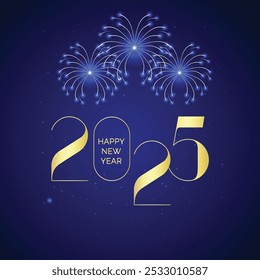 We wish you a Happy New Year 2025 greeting card.