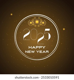 We wish you a Happy New Year 2025 greeting card.