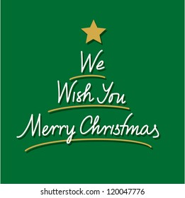 we wish you merry christmas hand lettering