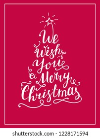 We Wish You Merry Christmas Text Stock Vector (Royalty Free) 522287839