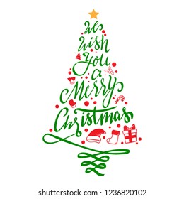 We Wish You Merry Christmas Poster Stock Vector (Royalty Free ...