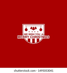 we wish you a merry christmas letter with bells and christmas tree