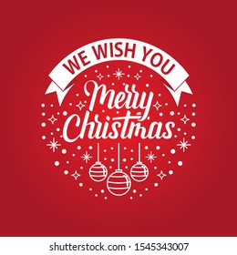 We Wish You Merry Christmas Red