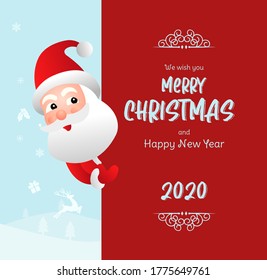 We wish you Merry Christmas and Happy New Year Greetings, Vector, Christmas, Santa Clause