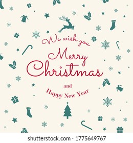 We wish you Merry Christmas and Happy New Year Greetings, Vector, Christmas, Santa Clause