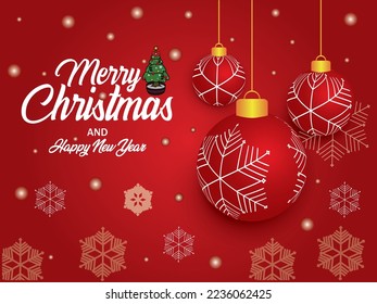 We Wish you a Merry Christmas. Happy new year. Winter snowflakes background. Vector illustration. Isolated. Holiday greeting card with Christmas snow. Christmas tree. winter elements for decoration.