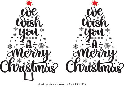 We wish you a merry christmas, santa, christmas holiday, vector illustration file