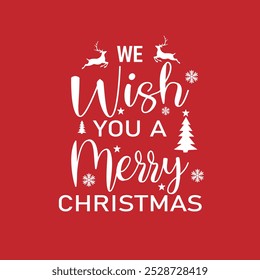 We wish you Merry Christmas greeting card design 