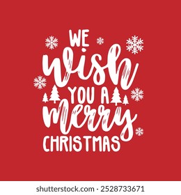 We wish you Merry Christmas greeting card design 