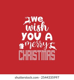 We wish you Merry Christmas greeting card 