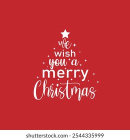 We wish you a Merry Christmas greeting card design 