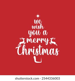 We wish you a Merry Christmas greeting card 