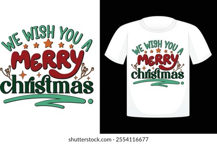 we wish you a merry christmas Retro ,Retro Christmas Sublimation ,Sublimation Design