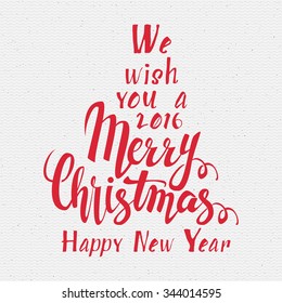 We wish you a merry christmas lettering It can be used as a greeting card