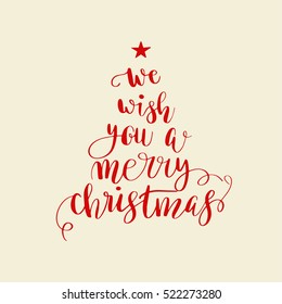 We Wish You Merry Christmas Text Stock Vector (Royalty Free) 761898376