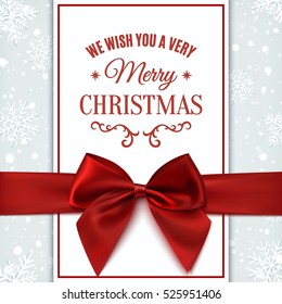 We wish you Merry Christmas greeting card. Invitation, flyer or brochure template. Vector illustration.