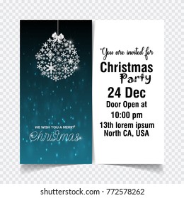 we wish you a merry christmas card with silver snowflake decorat