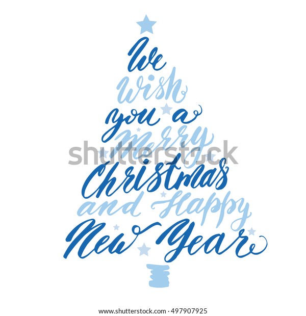 We Wish You Merry Christmas Happy Stock Vector Royalty Free